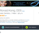 Completed dentist profile on Healthgrades